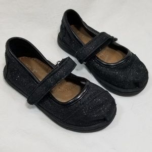 TOMS Black Toddler Mary Jane's with Sparkles